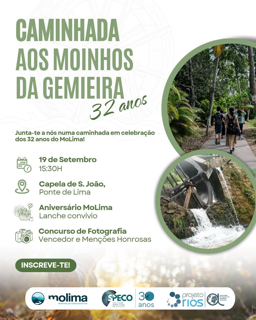 Caminhada aos Moinhos da Gemieira — 32 Anos MoLima